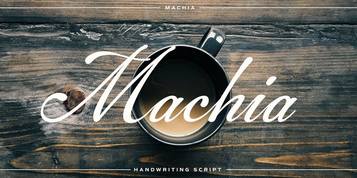 Пример шрифта Machia