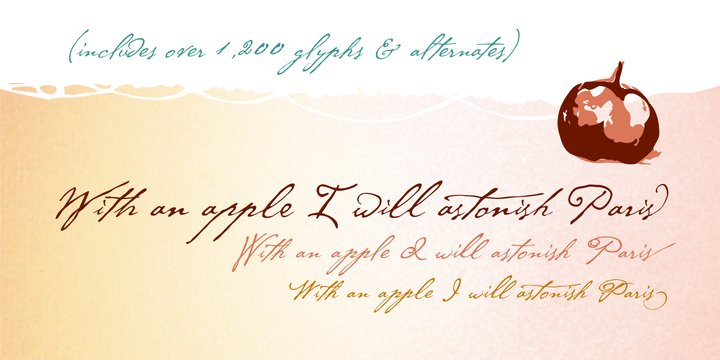 Пример шрифта P22 Cezanne Sketches
