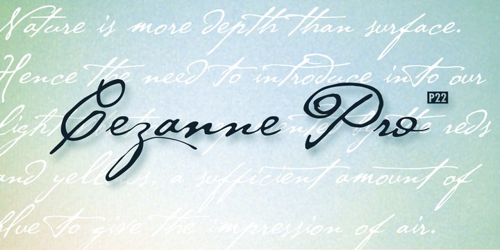 Пример шрифта P22 Cezanne