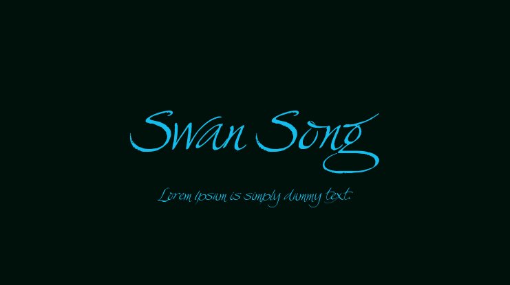 Пример шрифта Swan Song