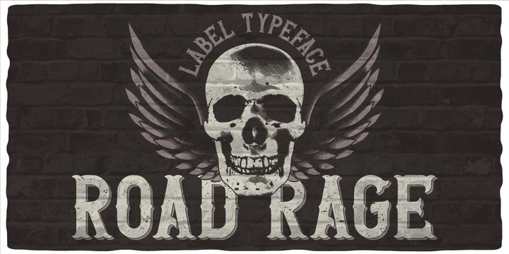 Пример шрифта Road Rage
