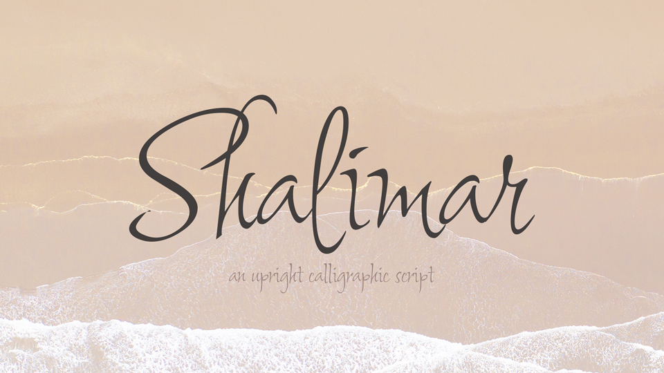 Пример шрифта Shalimar