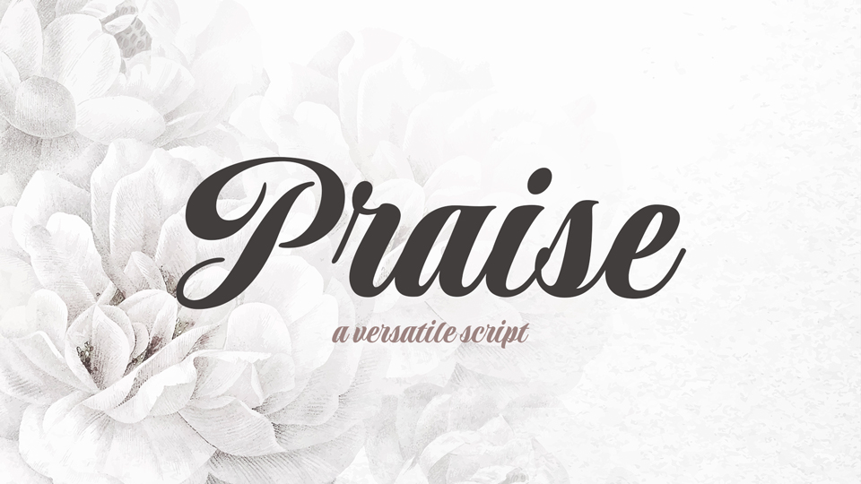 Пример шрифта Praise