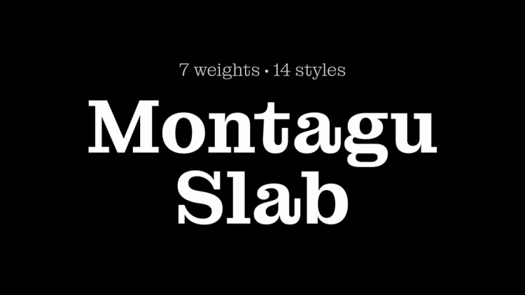 Пример шрифта Montagu Slab