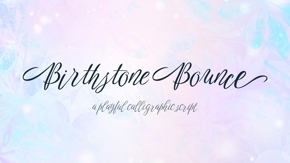 Пример шрифта Birthstone Bounce