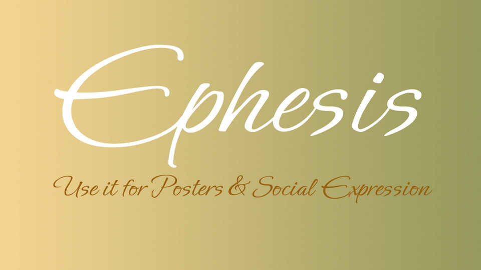 Пример шрифта Ephesis