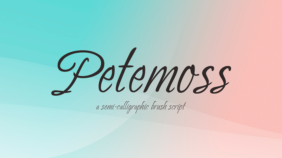 Пример шрифта Petemoss