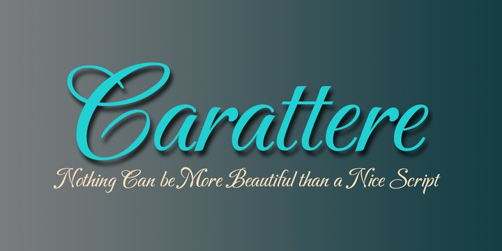 Пример шрифта Carattere