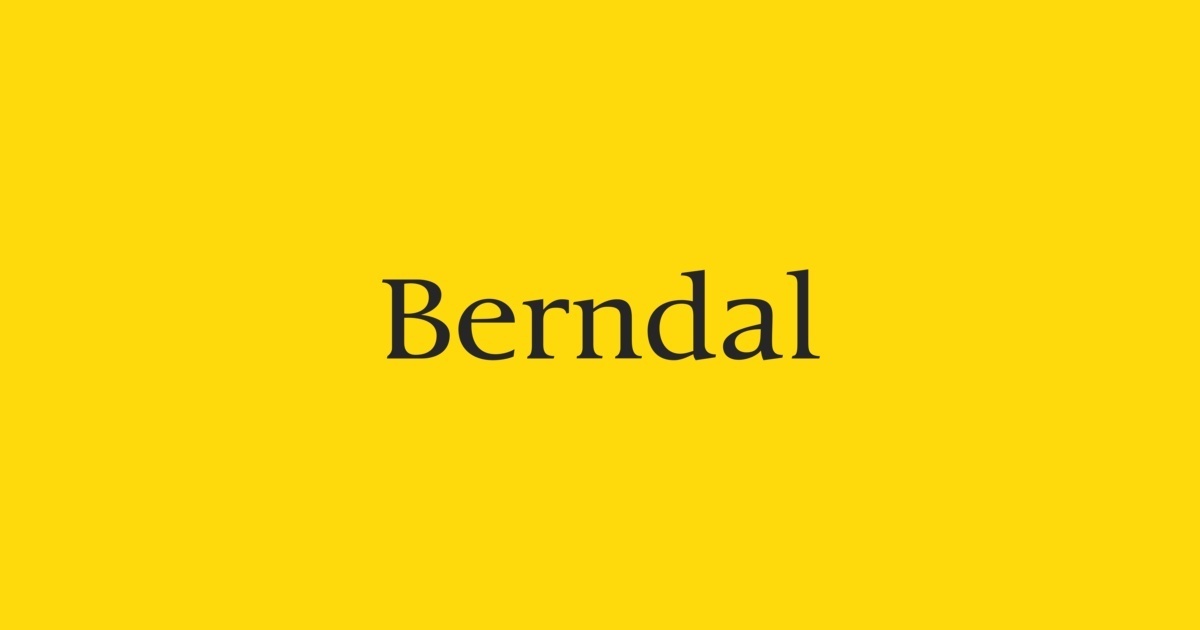 Пример шрифта Berndal