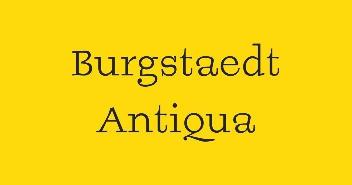 Пример шрифта Burgstaedt Antiqua