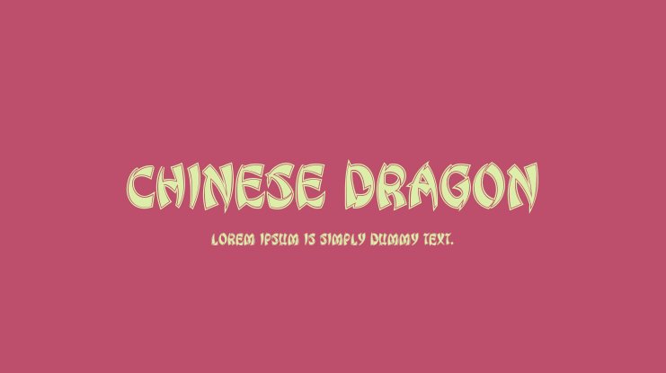Пример шрифта Chineze Dragon