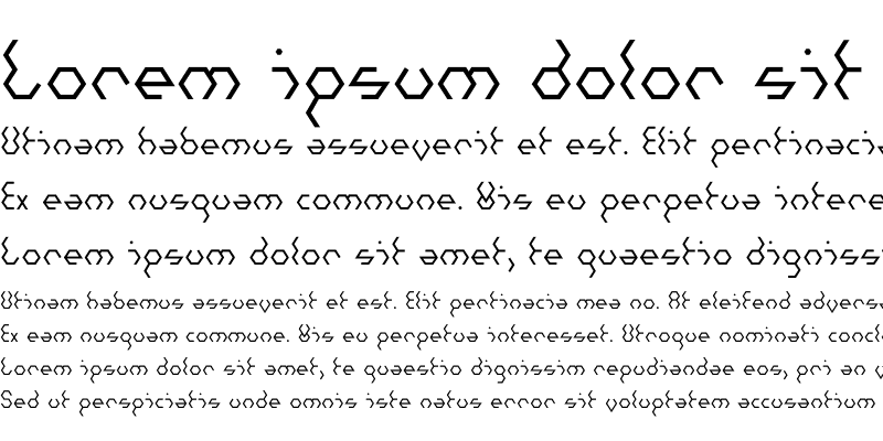 Пример шрифта Hexatype