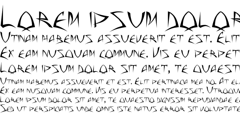 Пример шрифта Baphomet
