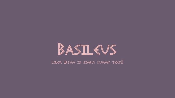 Пример шрифта Basileus