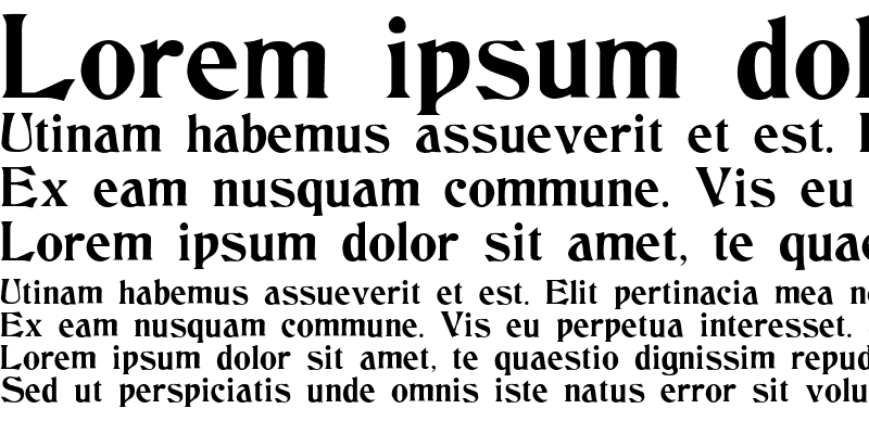 Пример шрифта Beaumarchais