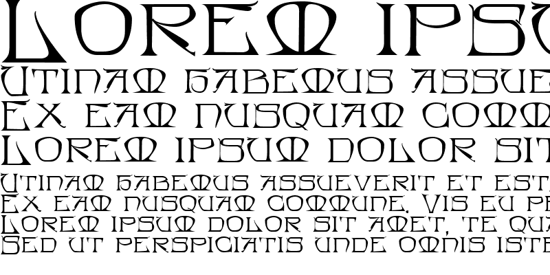 Пример шрифта Bedegraine