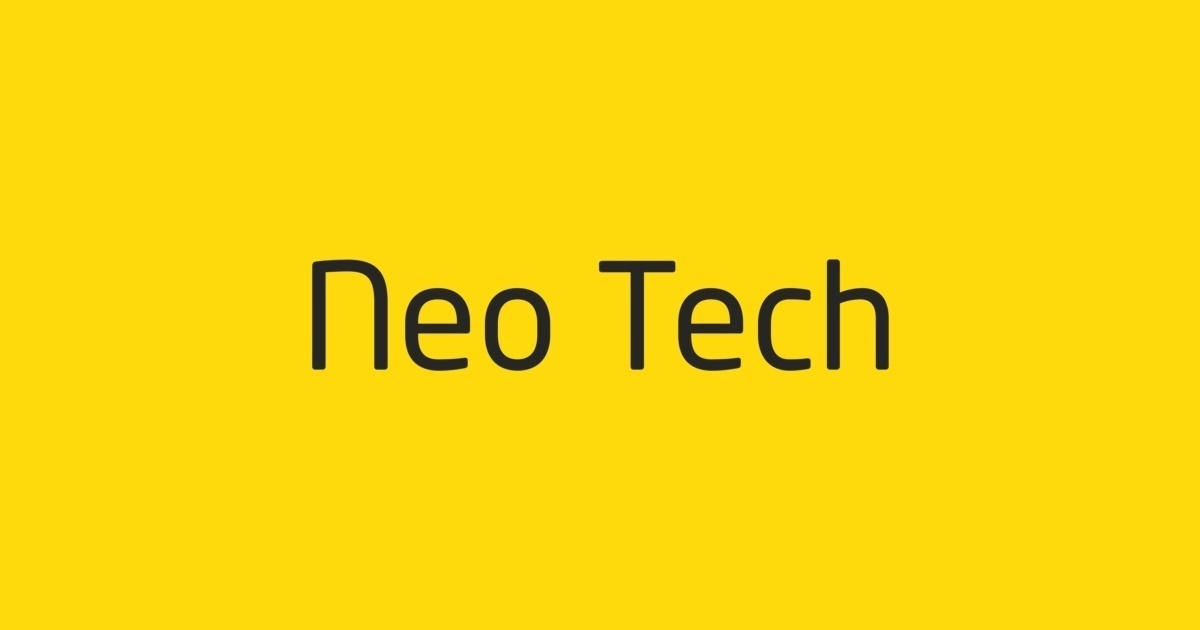 Пример шрифта Neo Tech
