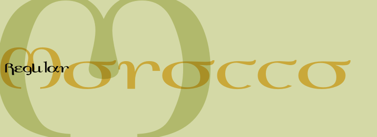 Пример шрифта Morocco