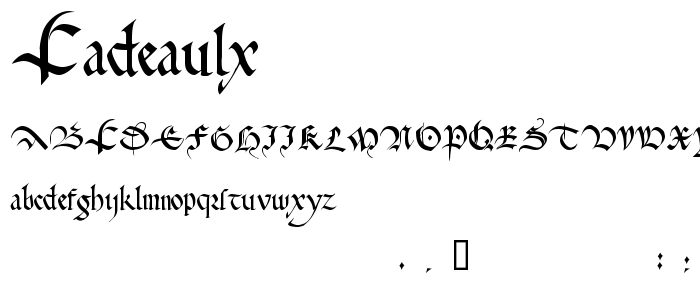 Пример шрифта Cadeaulx