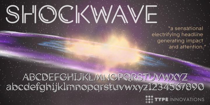 Пример шрифта Shockwave