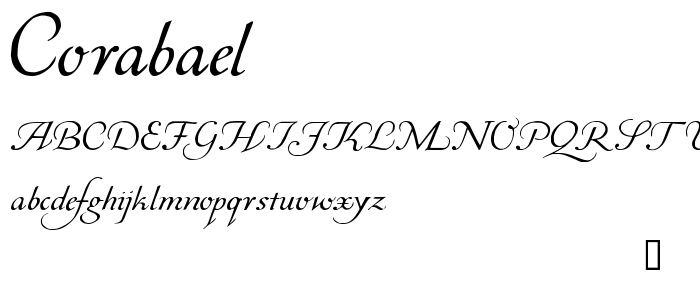 Пример шрифта Corabael