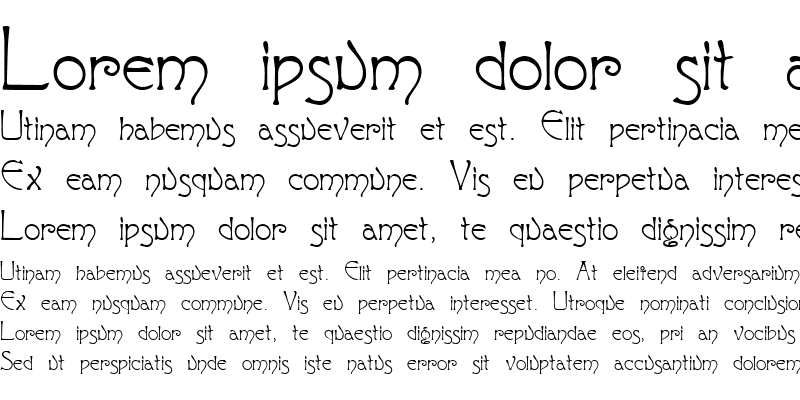 Пример шрифта Curetana