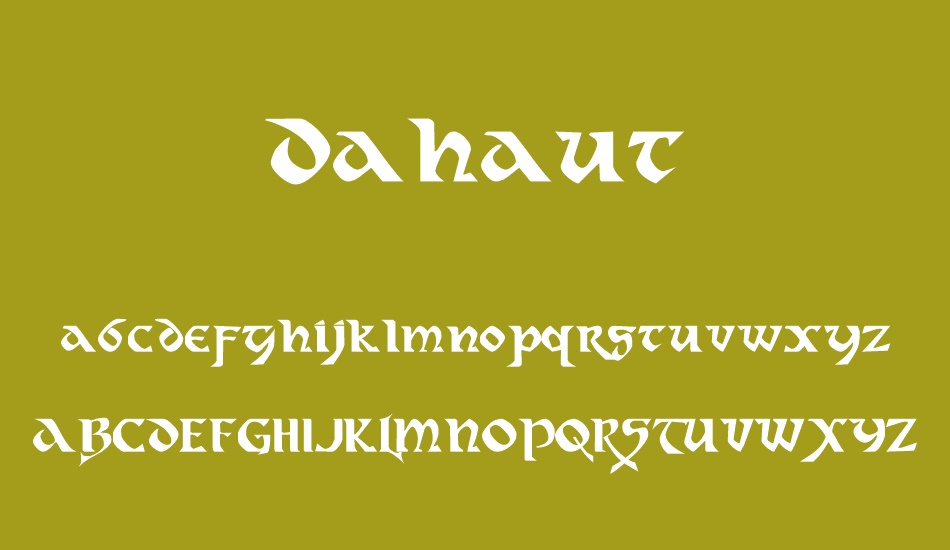 Пример шрифта Dahaut