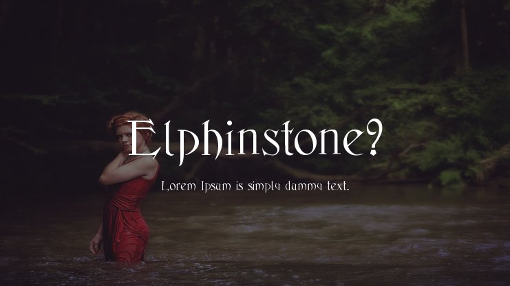 Пример шрифта Elphinstone