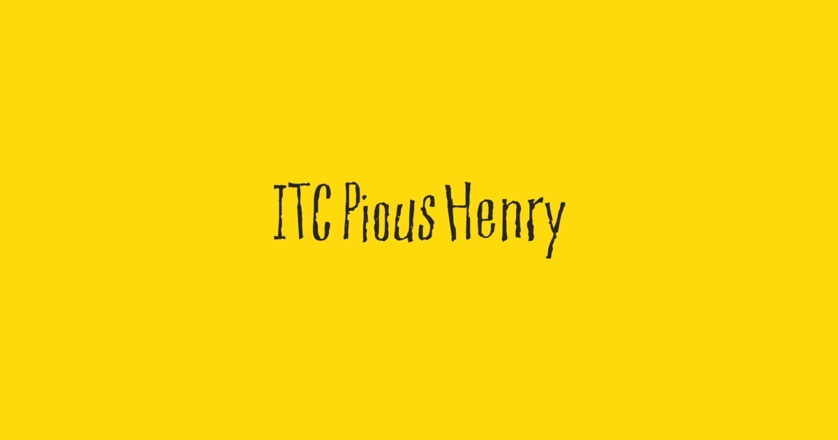 Пример шрифта Pious Henry ITC