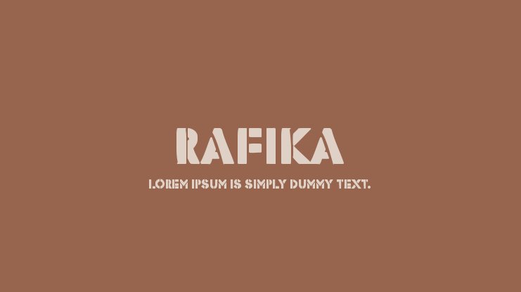 Пример шрифта Rafika