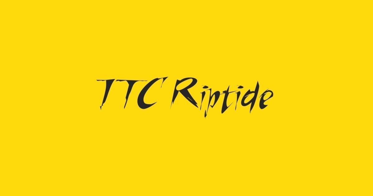Пример шрифта Riptide ITC