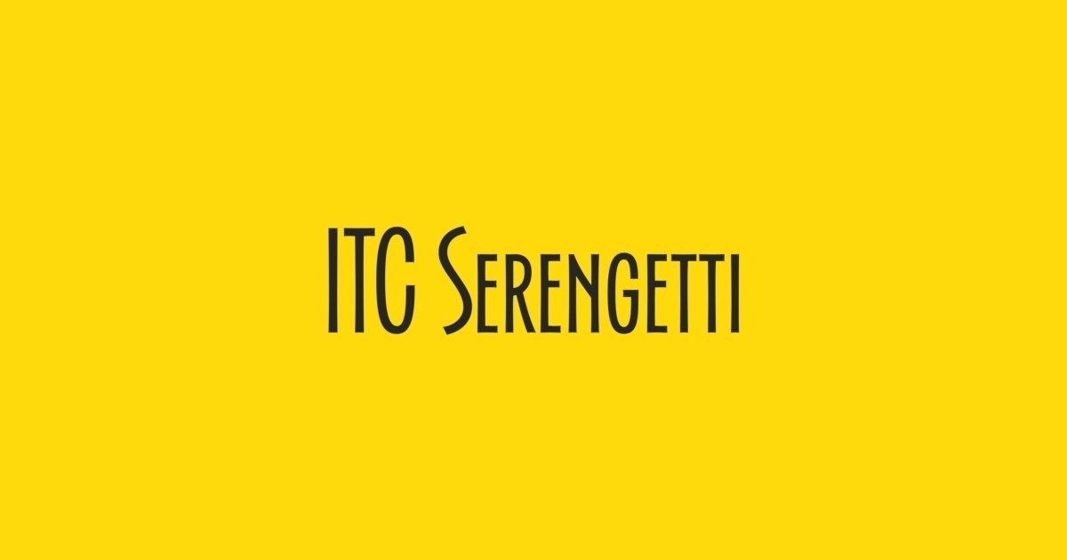 Пример шрифта Serengetti ITC