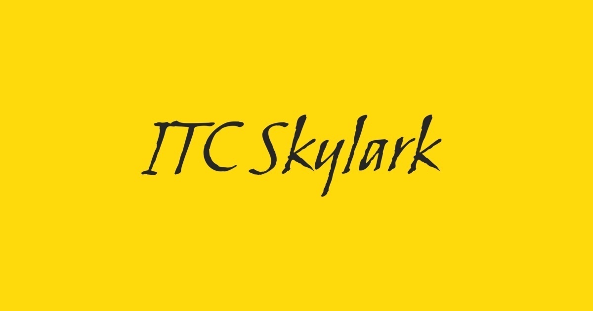 Пример шрифта Skylark ITC