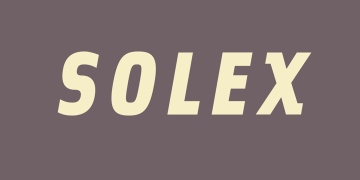 Пример шрифта Solex