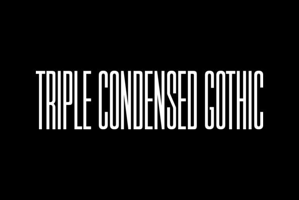 Пример шрифта Triple Condensed Gothic