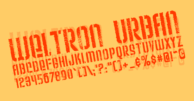 Пример шрифта Weltron Urban