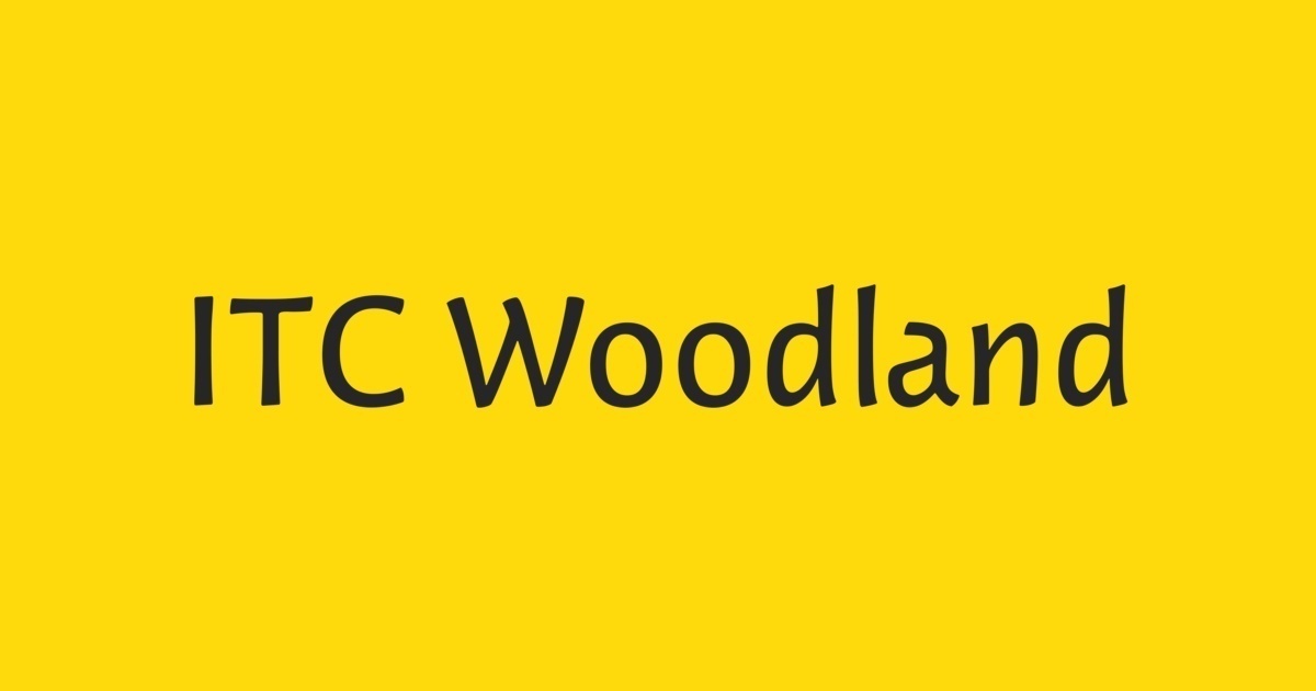 Пример шрифта ITC Woodland