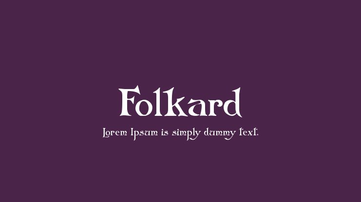 Пример шрифта Folkard