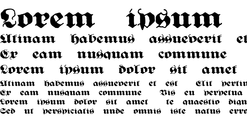 Пример шрифта Ghost Gothic