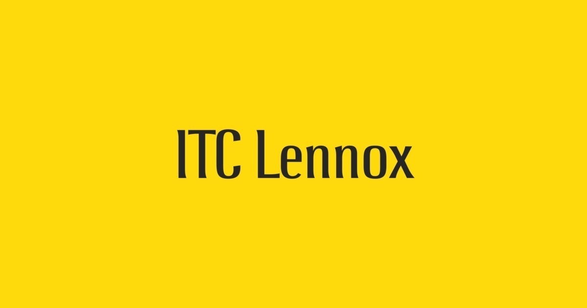 Пример шрифта Lennox ITC