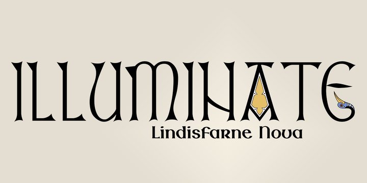 Пример шрифта Lindisfarne