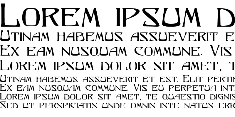Пример шрифта Lysander