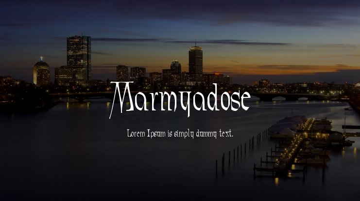 Пример шрифта Marmyadose