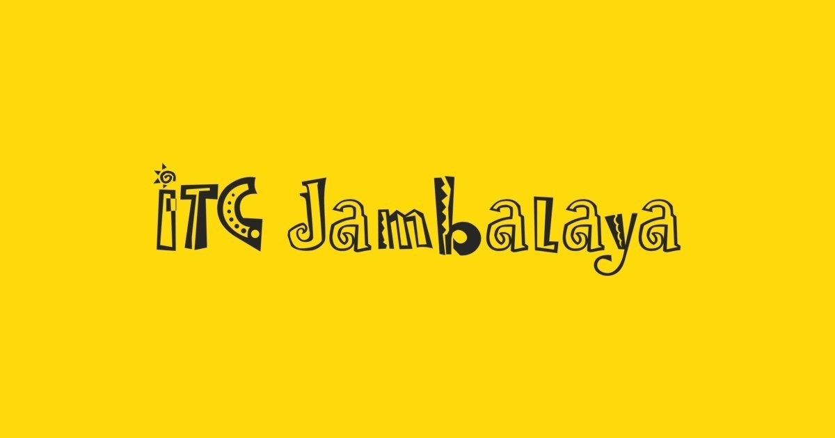 Пример шрифта Jambalaya ITC