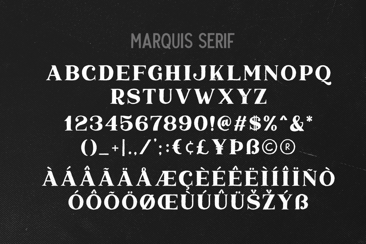 Пример шрифта Marquis