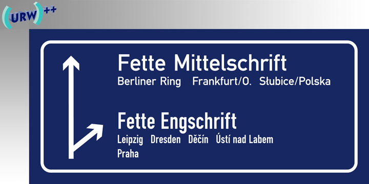 Пример шрифта DIN Mittelschrift