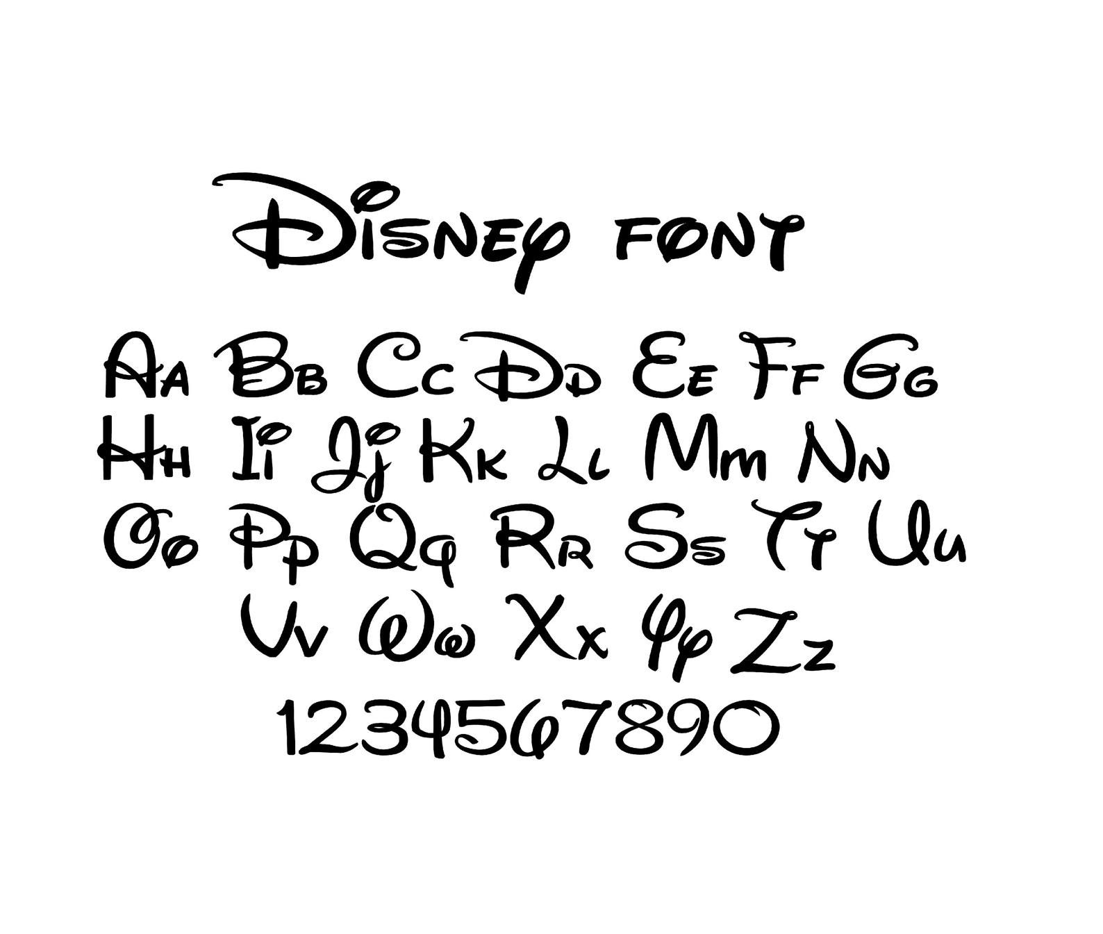 Пример шрифта Disney