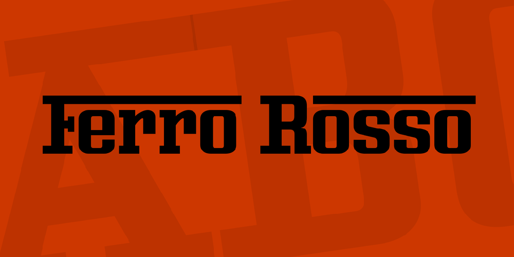 Пример шрифта Ferro Rosso