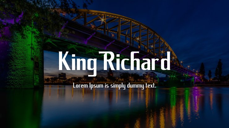 Пример шрифта King Richard