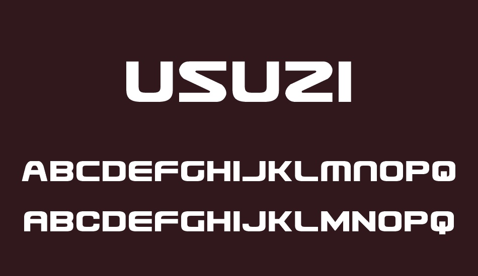 Пример шрифта Usuzi